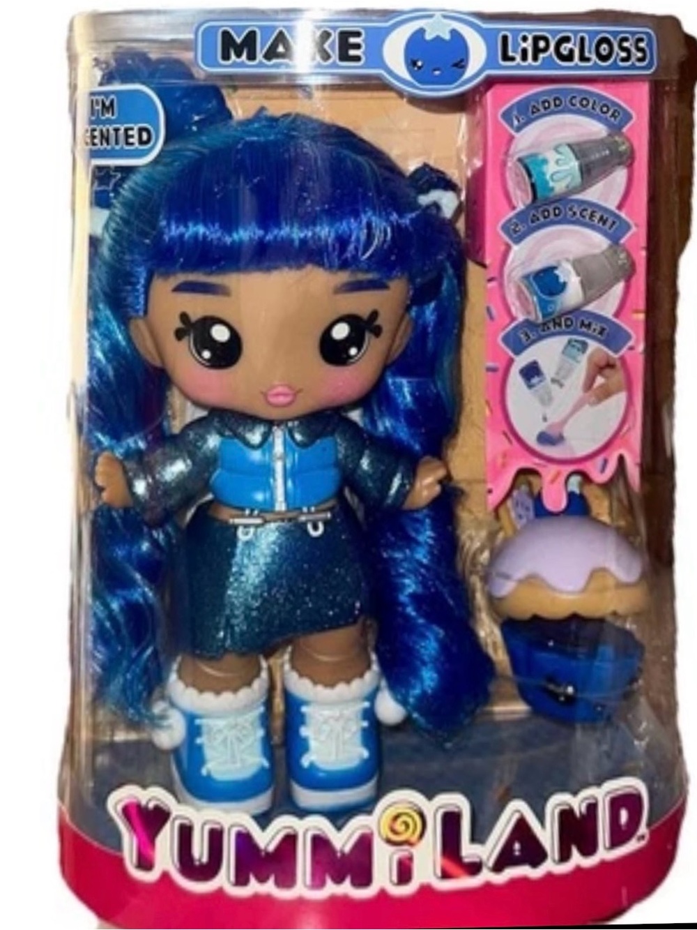 Yummiland Rory Blueberry Large Doll with Lip Gloss Pet